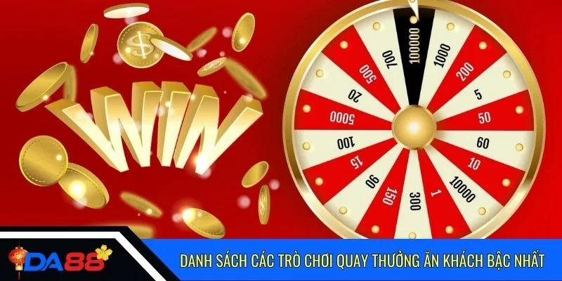 Danh sách các trò chơi quay thưởng ăn khách bậc nhất